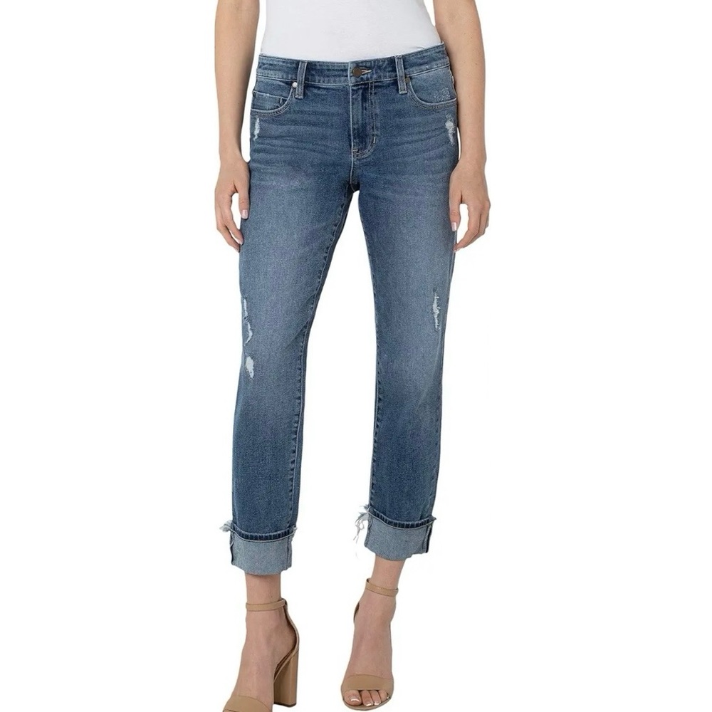 LIVERPOOL The Marley Girlfriend Distressed Jeans 4/27 Amston NWT